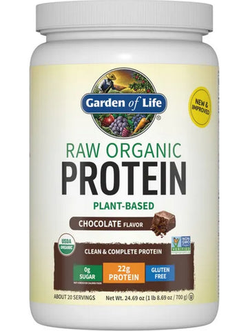 Garden of Life, Raw Organics, Protein Plant-Based, Chocolate, 24.69 oz