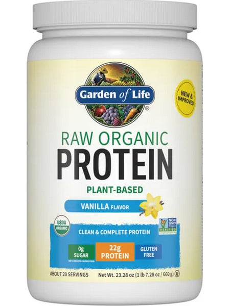 Garden of Life, Raw Organics, Protein, Vanilla, 23.28 oz