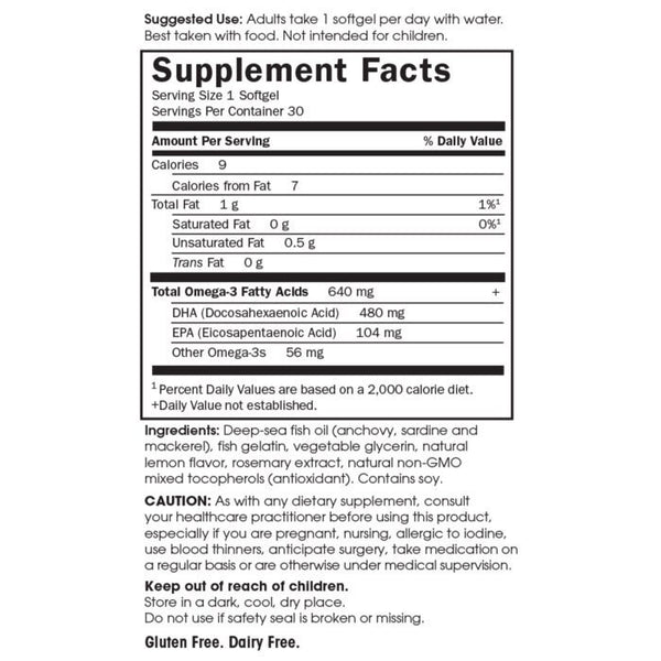 Garden of Life, Minami Prenatal Omega-3 Fish Oil, Lemon, 30 Softgels