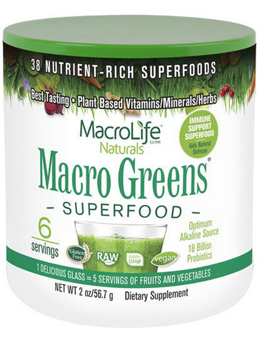 MacroLife Naturals, Macro Greens Superfood, 2 oz