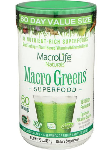 MacroLife Naturals, Macro Greens Superfood, 20 oz
