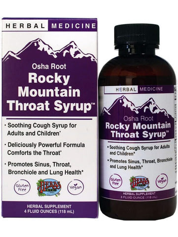 Herbs Etc., Osha Root Rocky Mountain Throat Syrup, 4 Fluid Ounce