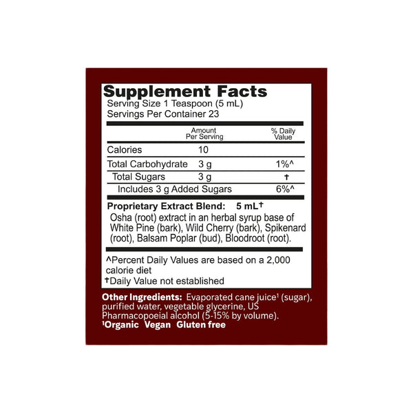 Herbs Etc., Osha Root Rocky Mountain Throat Syrup, 4 Fluid Ounce