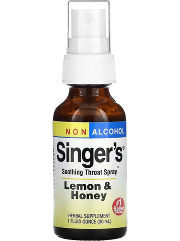 Herbs Etc., Non Alcohol Singer's Soothing Throat Spray, Lemon and Honey, 1 Fluid Ounce