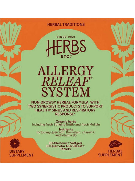 Herbs Etc., Allergy ReLeaf System, Allertonic Softgels-30 ct. and Quercetin AllerReLeaf Tablets-30 ct.