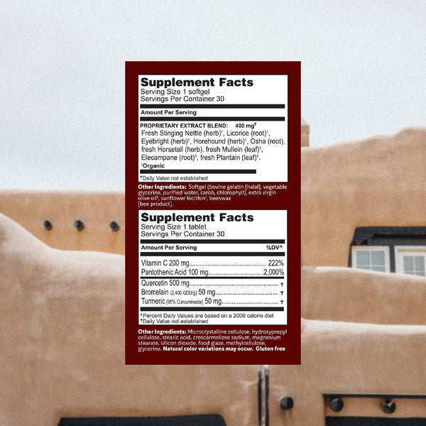 Herbs Etc., Allergy ReLeaf System, Allertonic Softgels-30 ct. and Quercetin AllerReLeaf Tablets-30 ct.