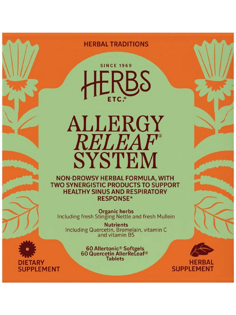 Herbs Etc., Allergy ReLeaf System, Allertonic Softgels, 60 ct and Quercetin AllerReLeaf Tablets, 60 ct