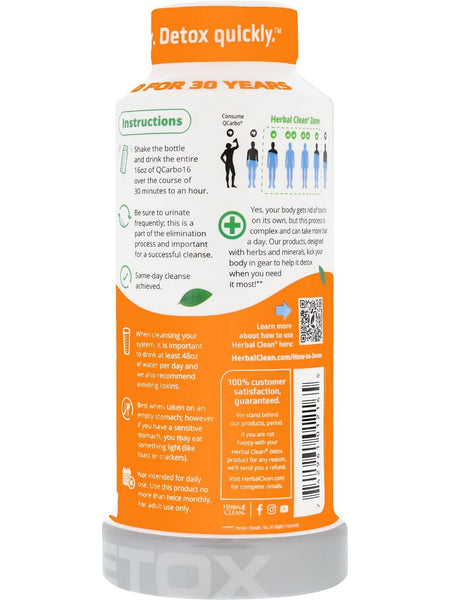 Herbal Clean, QCarbo 16, Orange, 16 fl oz