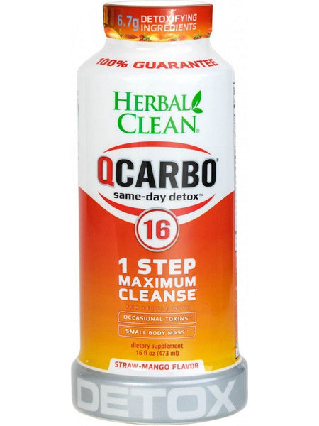 Herbal Clean, QCarbo 16, Straw-Mango, 16 fl oz