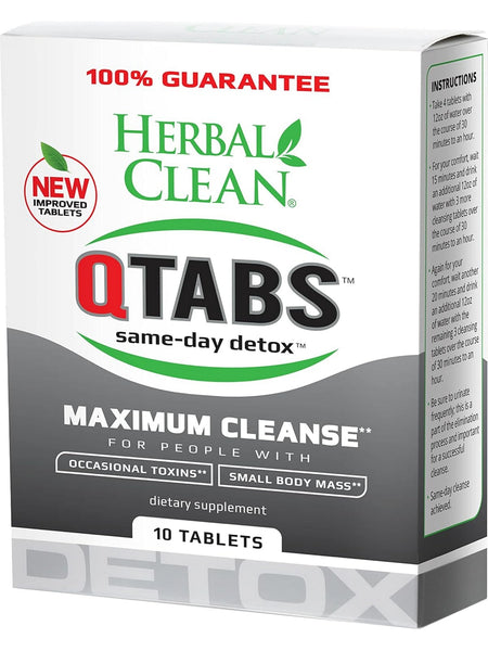 Herbal Clean, QTabs, 10 Tablets