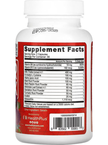 Health Plus, Liver Detox, 60 Capsules