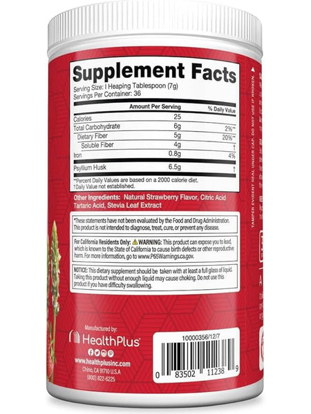 Health Plus, Colon Cleanse, Natural Strawberry, 9 oz