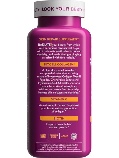 Health Logics, Radiate with Biocell Collagen, 60 Capsules