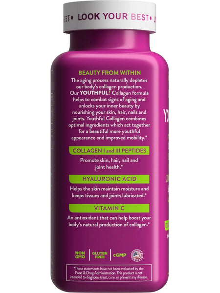 Health Logics, Youthful with Collagen 1 and III Peptides, 120 Tablets