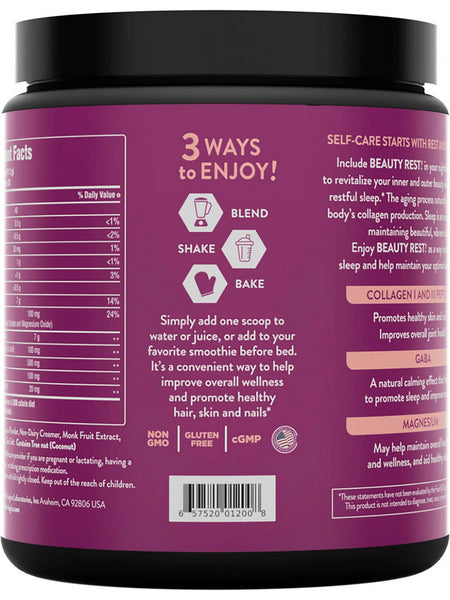 Health Logics, Beauty Rest with Collagen Peptides, Natural Chocolate, 7.9 oz