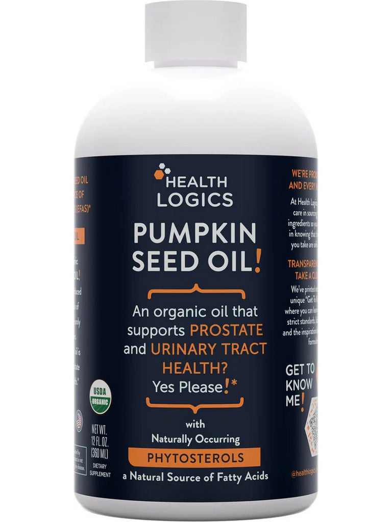 Health Logics, Pumpkin Seed Oil, Organic, 12 fl oz