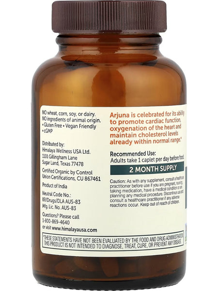 Himalaya, Organic Arjuna, 60 Caplets