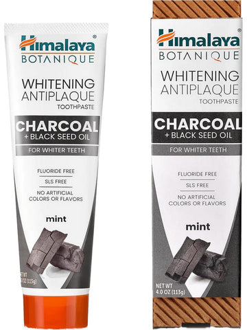 Himalaya, Whitening Antiplaque Toothpaste, Charcoal + Black Seed Oil, 4.0 oz (113g)