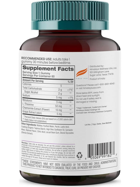 Himalaya, Melatonin Sugar-Free Gummies, Strawberry, 60 Gummies