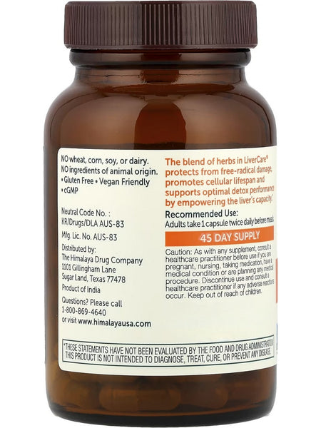 Himalaya, LiverCare, 90 Vegetarian Capsules