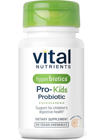 Hyperbiotics, PRO-Kids Probiotic, Tangy Orange, 60 Vegan Chewables