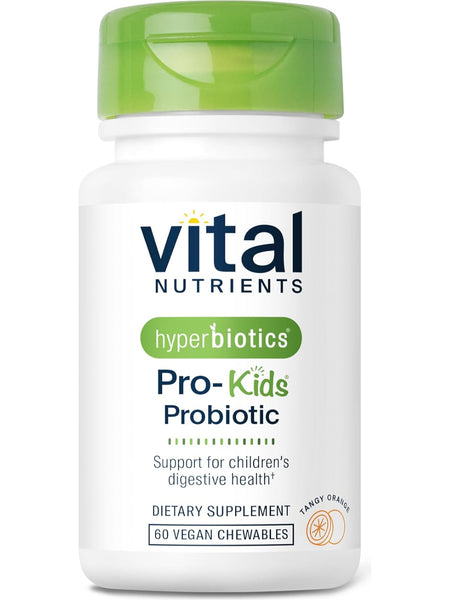 Hyperbiotics, PRO-Kids Probiotic, Tangy Orange, 60 Vegan Chewables