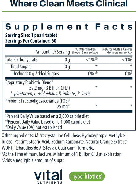 Hyperbiotics, PRO-Kids Probiotic, Tangy Orange, 60 Vegan Chewables
