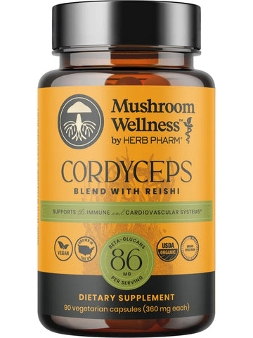Herb Pharm, Mushroom Wellness Cordyceps, 90 vcaps
