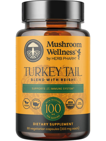 Herb Pharm, Mushroom Wellness Turkey Tail, 90 vcaps