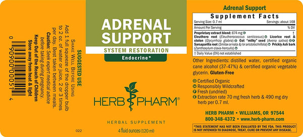 Herb Pharm, Adrenal Support, 4 fl oz