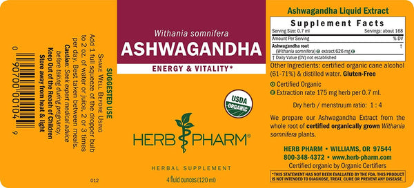 Herb Pharm, Ashwagandha, 1 fl oz