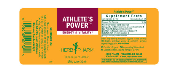 Herb Pharm, Athlete's Power, 1 fl oz
