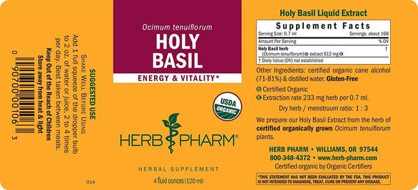 Herb Pharm, Holy Basil, 4 fl oz