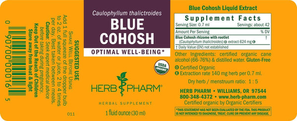 Herb Pharm, Blue Cohosh, 1 fl oz
