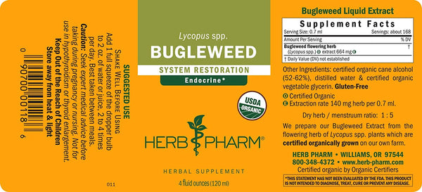 Herb Pharm, Bugleweed, 4 fl oz