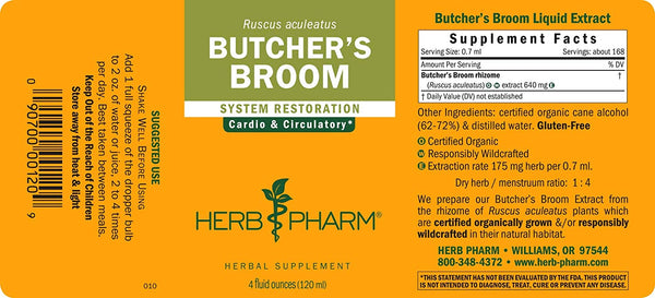 Herb Pharm, Butcher's Broom, 4 fl oz