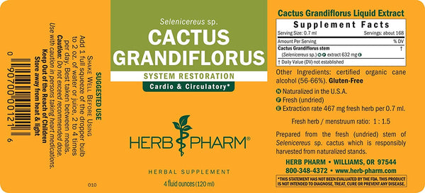 Herb Pharm, Cactus Grandiflorus, 4 fl oz
