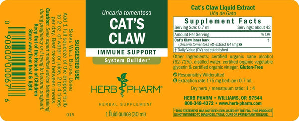 Herb Pharm, Cat's Claw, 1 fl oz