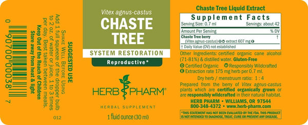 Herb Pharm, Chaste Tree, 1 fl oz