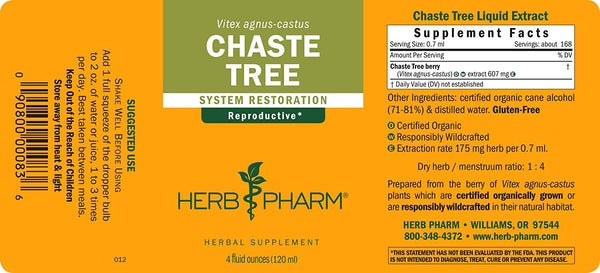 Herb Pharm, Chaste Tree, 4 fl oz