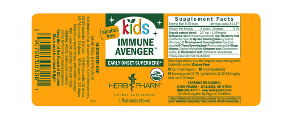 Herb Pharm, Kids Immune Avenger, 1 fl oz