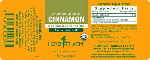Herb Pharm, Cinnamon, 1 fl oz