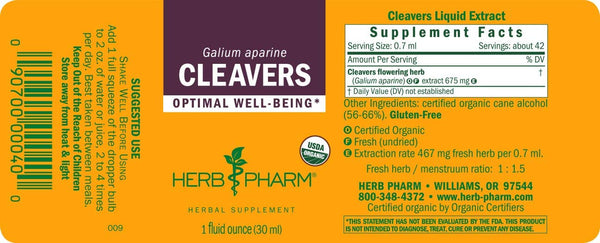 Herb Pharm, Cleavers, 1 fl oz