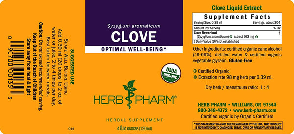 Herb Pharm, Clove, 4 fl oz
