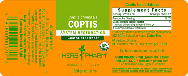 Herb Pharm, Coptis, 1 fl oz