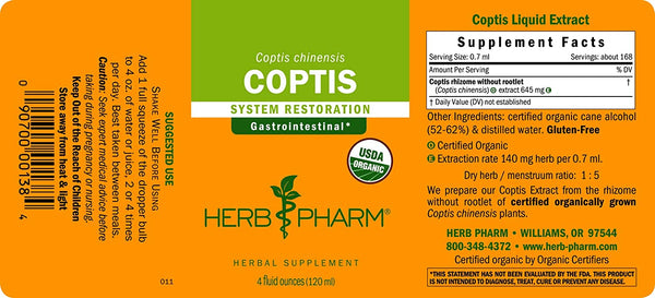 Herb Pharm, Coptis, 4 fl oz