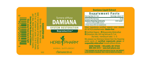 Herb Pharm, Damiana, 4 fl oz