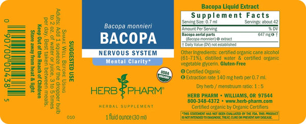 Herb Pharm, Bacopa, 1 fl oz