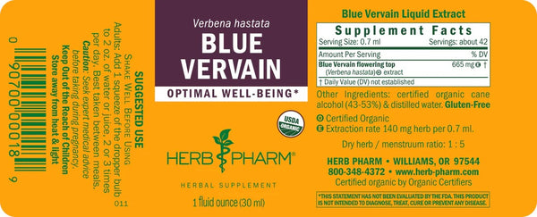 Herb Pharm, Blue Vervain, 1 fl oz