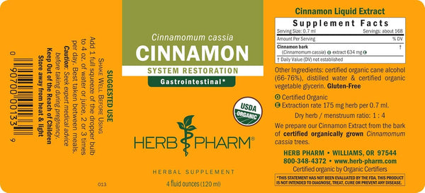 Herb Pharm, Cinnamon, 4 fl oz